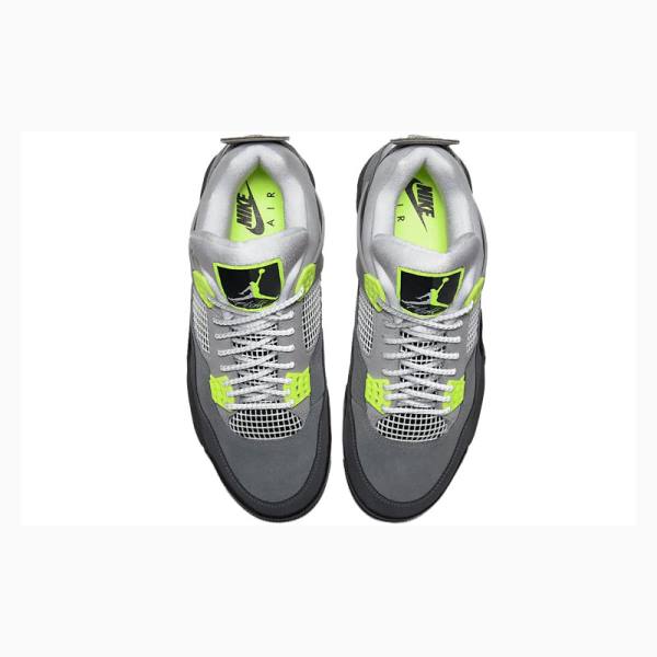 Grey / Green Nike Retro SE 'Neon 95' Neon Basketball Shoes Men's Air Jordan 4 | JD-509ER