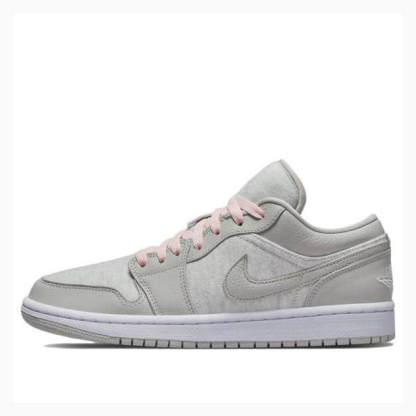 Grey Nike Low Cotton Fleece Sneakers Women\'s Air Jordan 1 | JD-896KA