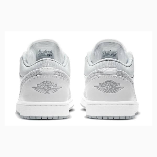 Grey Nike Low Premium 'Elephant Print' Smoke Elephant Sneakers Men's Air Jordan 1 | JD-462FW