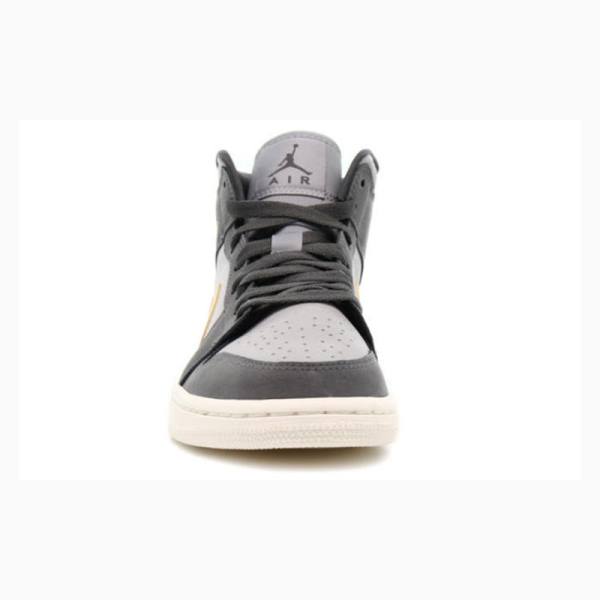 Grey Nike Mid Iron Onyx Basketball Shoes Women's Air Jordan 1 | JD-712XT