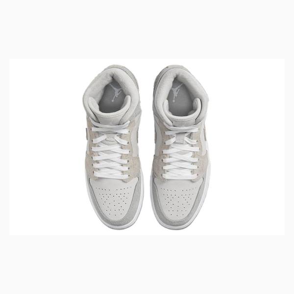 Grey Nike Mid SE Basketball Shoes Women's Air Jordan 1 | JD-570WS