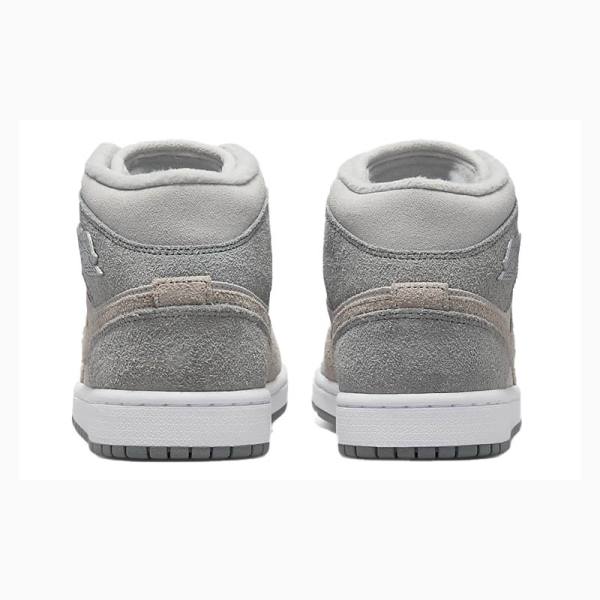 Grey Nike Mid SE Basketball Shoes Women's Air Jordan 1 | JD-570WS