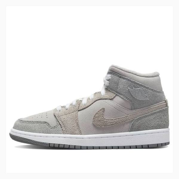 Grey Nike Mid SE Basketball Shoes Women\'s Air Jordan 1 | JD-570WS