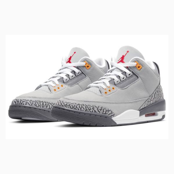 Grey Nike Retro Cool 2021 Basketball Shoes Men's Air Jordan 3 | JD-932QL