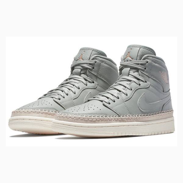 Grey Nike Retro HI PRM Mica Bronze Basketball Shoes Women's Air Jordan 1 | JD-341TU