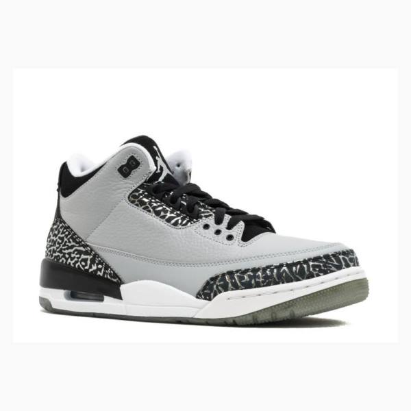 Grey Nike Retro Wolf Basketball Shoes Men's Air Jordan 3 | JD-560UI