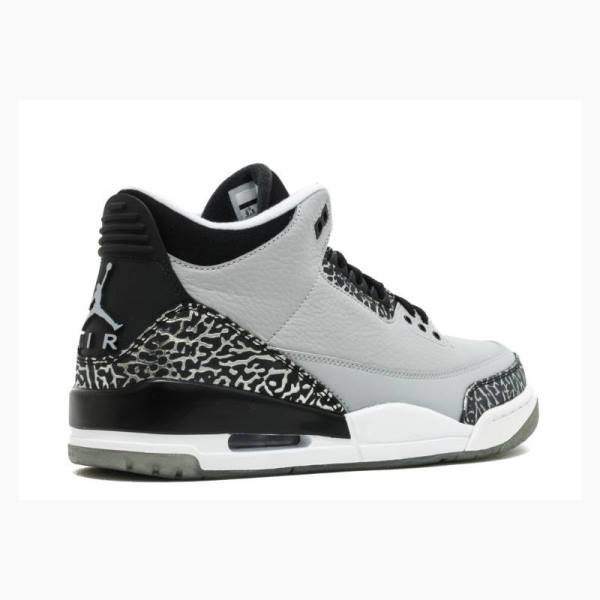 Grey Nike Retro Wolf Basketball Shoes Men's Air Jordan 3 | JD-560UI