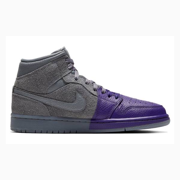 Grey / Purple Nike Mid Sheila Rashid - Unite Basketball Shoes Women's Air Jordan 1 | JD-276DW