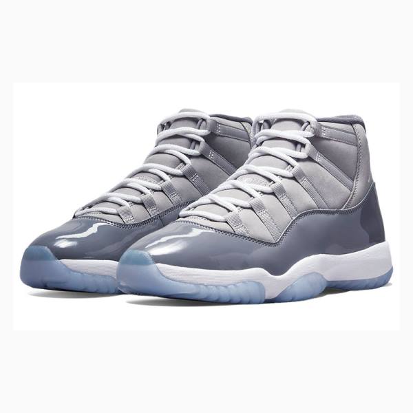 Grey / Silver Nike Retro Basketball Shoes Men's Air Jordan 11 | JD-180UC