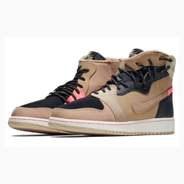 Khaki / Black Nike Retro Rebel XX Parachute Basketball Shoes Women's Air Jordan 1 | JD-246MW