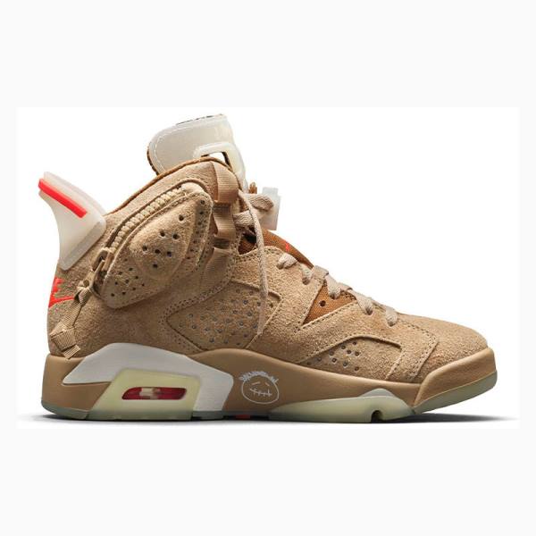 Khaki Nike Retro SP Travis Scott British Basketball Shoes Men's Air Jordan 6 | JD-832DC