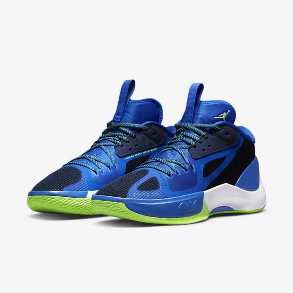 Navy / Blue / White / Green Nike Zoom Separate Men's Air Jordan | NK875ZXB