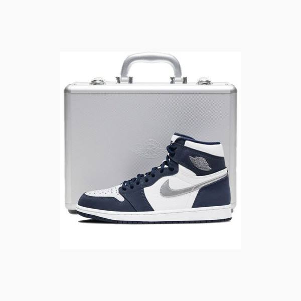 Navy Nike Retro High co.JP \'Midnight Navy\' Suitcase Special Box Basketball Shoes Men\'s Air Jordan 1 | JD-439HG