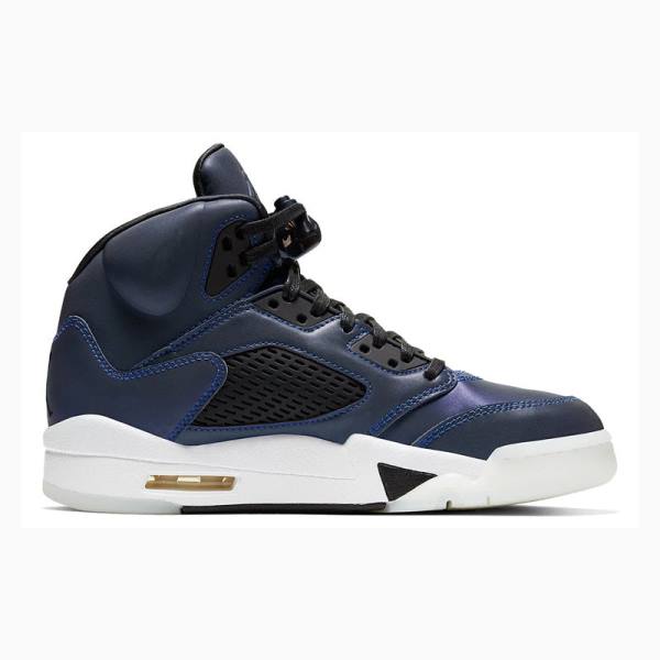 Navy Nike Retro Oil Basketball Shoes Women's Air Jordan 5 | JD-378FI