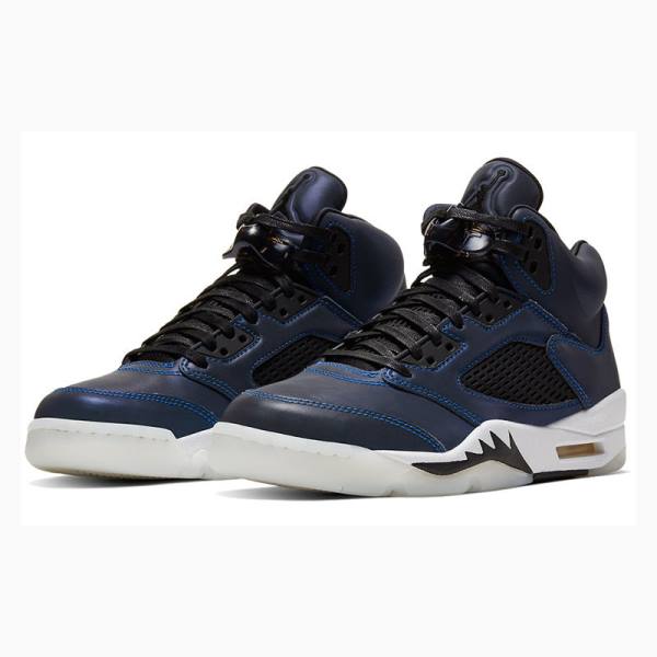 Navy Nike Retro Oil Basketball Shoes Women's Air Jordan 5 | JD-378FI