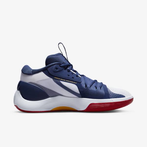 Navy / White / Red / Gold Nike Zoom Separate Men's Air Jordan | NK895XWY