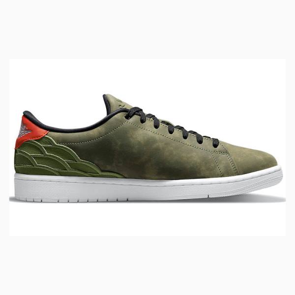 Olive / Green Nike Centre Court Basketball Shoes Men's Air Jordan 1 | JD-086DW