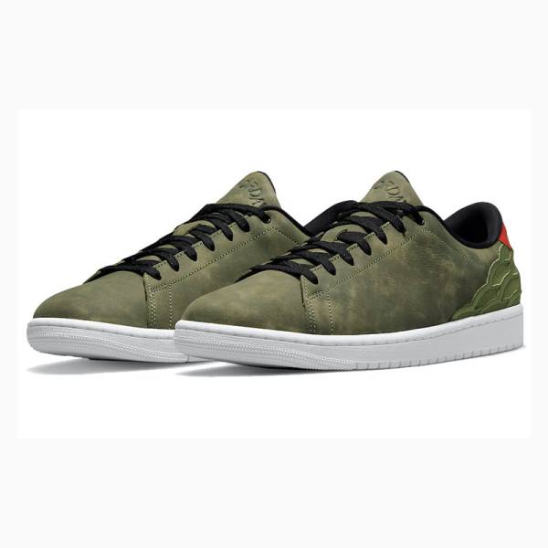 Olive / Green Nike Centre Court Basketball Shoes Men's Air Jordan 1 | JD-086DW