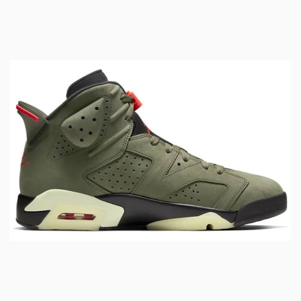 Olive Nike Retro SP Travis Scott – Medium Basketball Shoes Men's Air Jordan 6 | JD-485VD