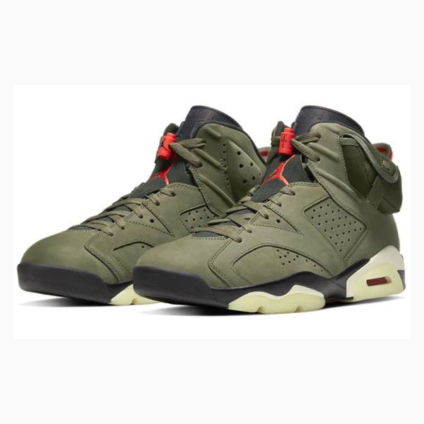 Olive Nike Retro SP Travis Scott – Medium Basketball Shoes Men's Air Jordan 6 | JD-485VD