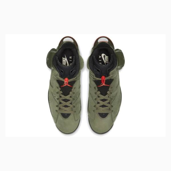 Olive Nike Retro SP Travis Scott – Medium Basketball Shoes Men's Air Jordan 6 | JD-485VD