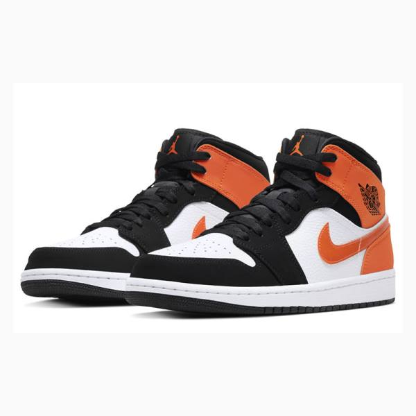 Orange Nike Mid Basketball Shoes Men's Air Jordan 1 | JD-408SV