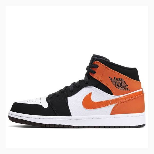 Orange Nike Mid Basketball Shoes Men\'s Air Jordan 1 | JD-408SV