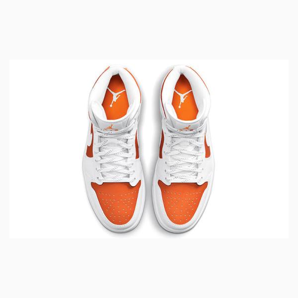 Orange Nike Mid Bright Citrus (W) Basketball Shoes Women's Air Jordan 1 | JD-745FS