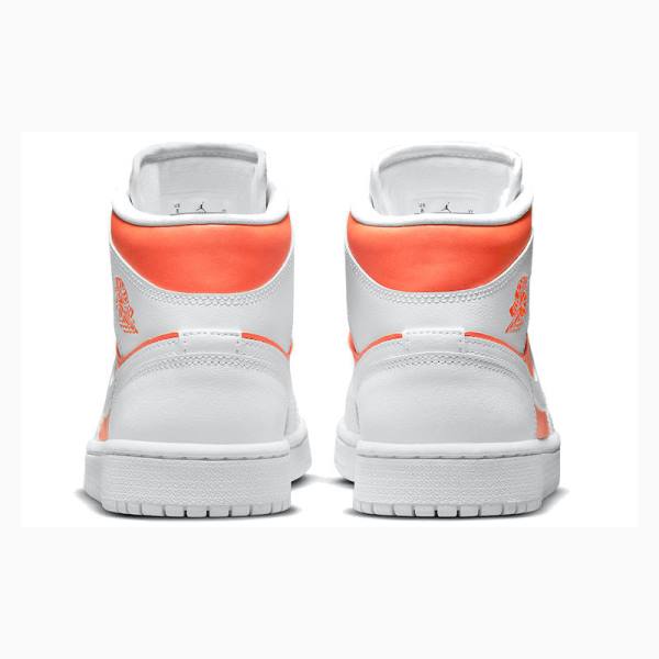 Orange Nike Mid Bright Citrus (W) Basketball Shoes Women's Air Jordan 1 | JD-745FS