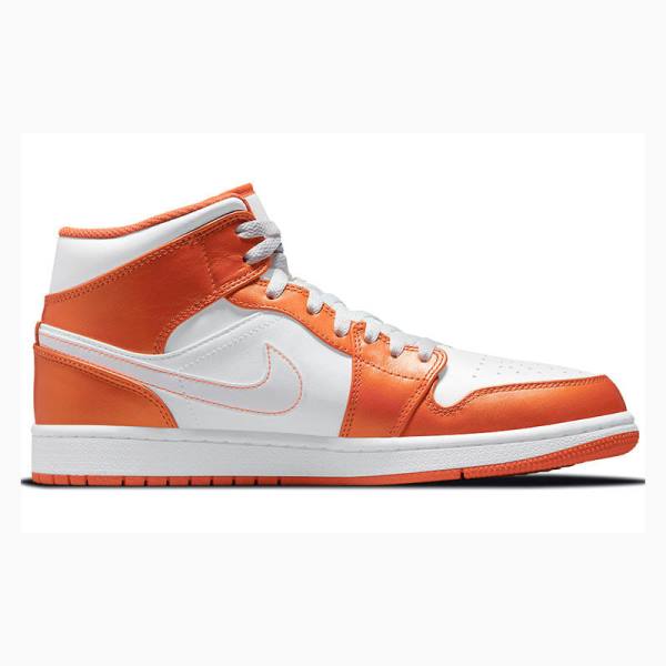 Orange Nike Mid SE Electro Basketball Shoes Men's Air Jordan 1 | JD-683XW