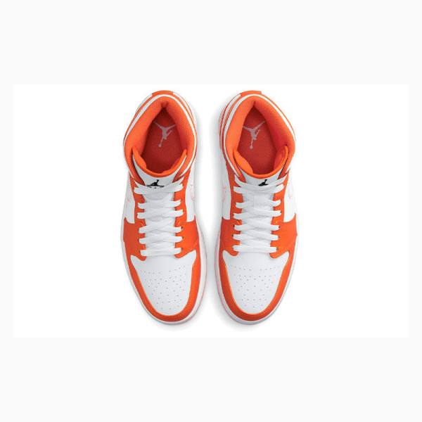 Orange Nike Mid SE Electro Basketball Shoes Men's Air Jordan 1 | JD-683XW