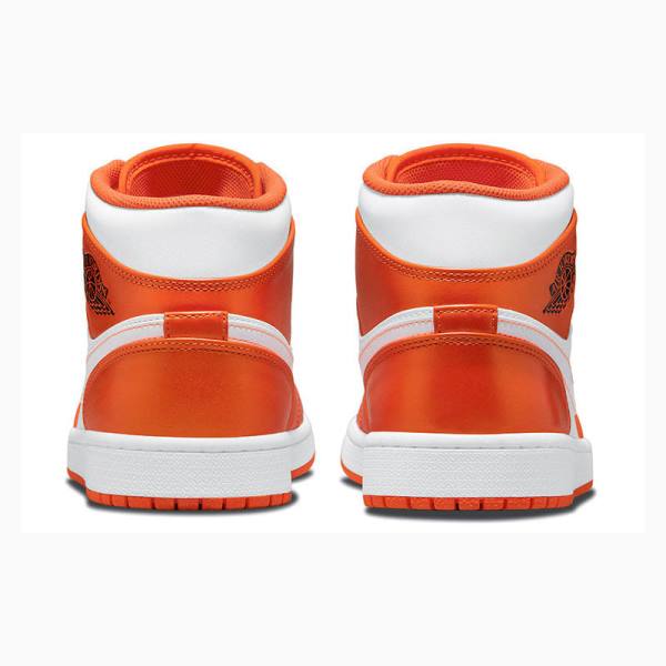 Orange Nike Mid SE Electro Basketball Shoes Men's Air Jordan 1 | JD-683XW