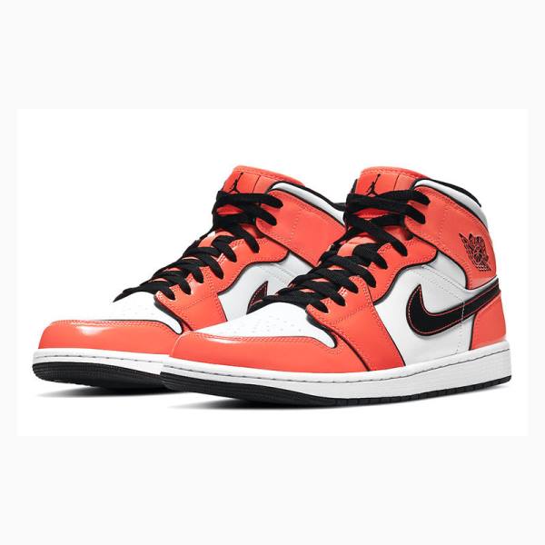 Orange Nike Mid SE Turf Basketball Shoes Men's Air Jordan 1 | JD-423VL