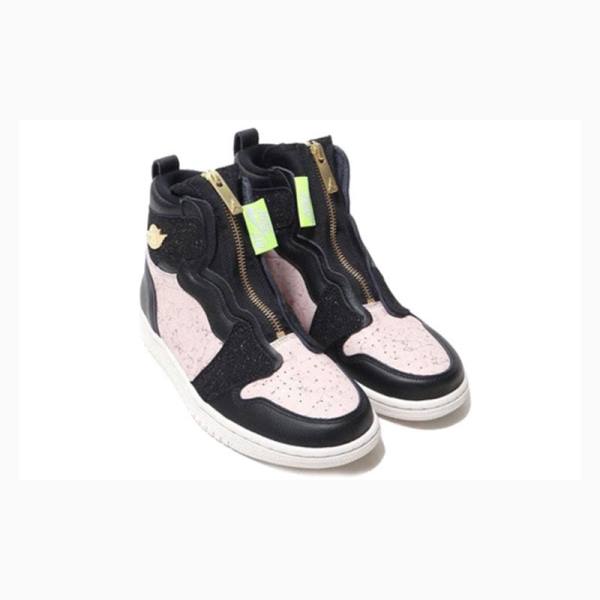 Pink / Black Nike High Zip 'Silt Red' Basketball Shoes Women's Air Jordan 1 | JD-375RM