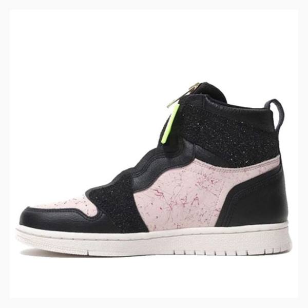 Pink / Black Nike High Zip \'Silt Red\' Basketball Shoes Women\'s Air Jordan 1 | JD-375RM