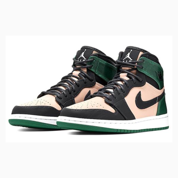 Pink / Green Nike Retro HI PRM Bio Basketball Shoes Women's Air Jordan 1 | JD-936KA