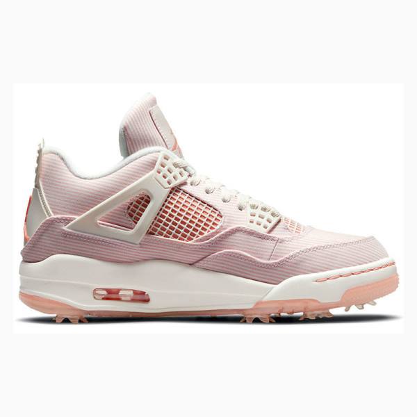 Pink Nike Golf Apricot Agate Basketball Shoes Men's Air Jordan 4 | JD-305ST