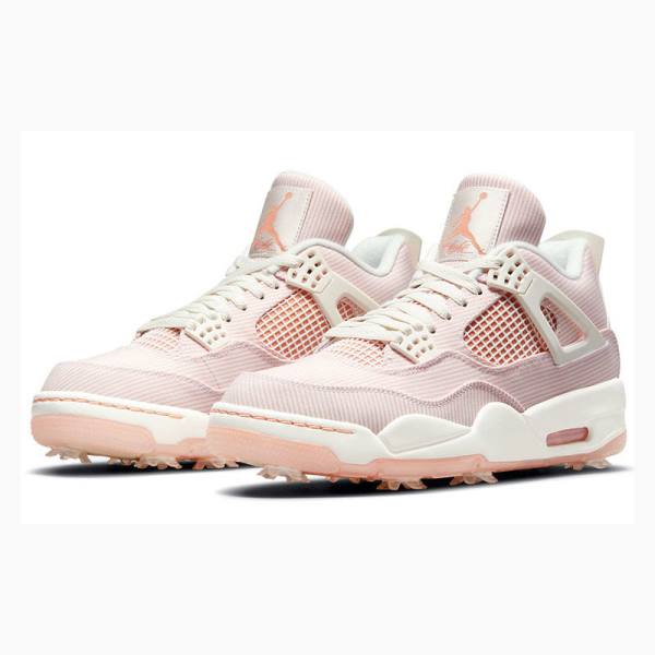 Pink Nike Golf Apricot Agate Basketball Shoes Men's Air Jordan 4 | JD-305ST