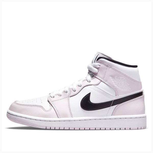 Pink Nike Mid Barely Basketball Shoes Women\'s Air Jordan 1 | JD-489WR