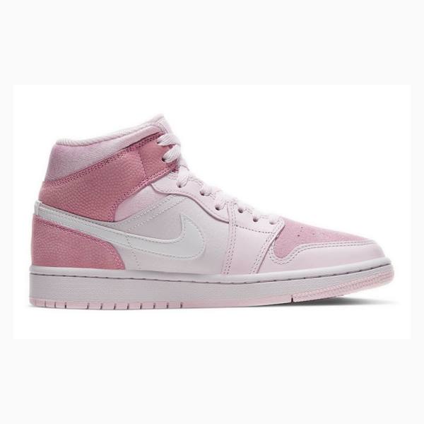 Pink Nike Mid Digital Basketball Shoes Women's Air Jordan 1 | JD-856XE