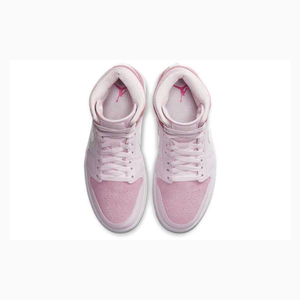 Pink Nike Mid Digital Basketball Shoes Women's Air Jordan 1 | JD-856XE