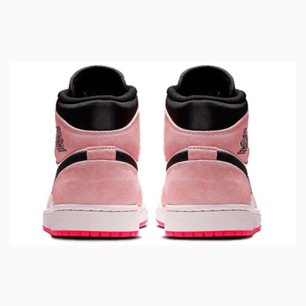 Pink Nike Mid SE Crimson Tint Hyper Basketball Shoes Men's Air Jordan 1 | JD-301UX