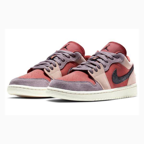 Pink / Red Nike Low Canyon Rust Sneakers Women's Air Jordan 1 | JD-368EA