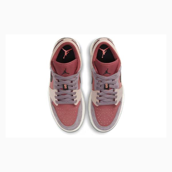 Pink / Red Nike Low Canyon Rust Sneakers Women's Air Jordan 1 | JD-368EA