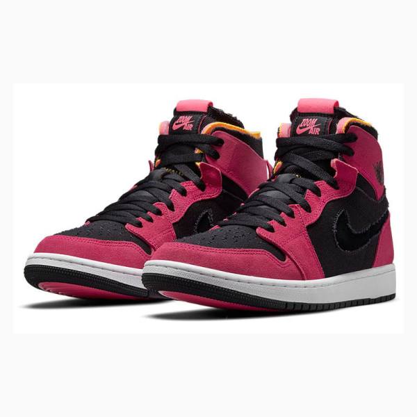 Purple / Black Nike High Zoom Comfort Fireberry Basketball Shoes Men's Air Jordan 1 | JD-371FU