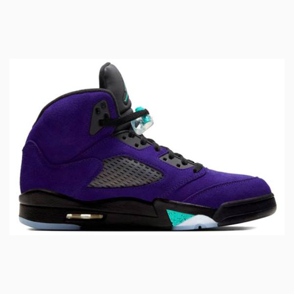 Purple / Black Nike Retro Alternate Grape Basketball Shoes Men's Air Jordan 5 | JD-821QC