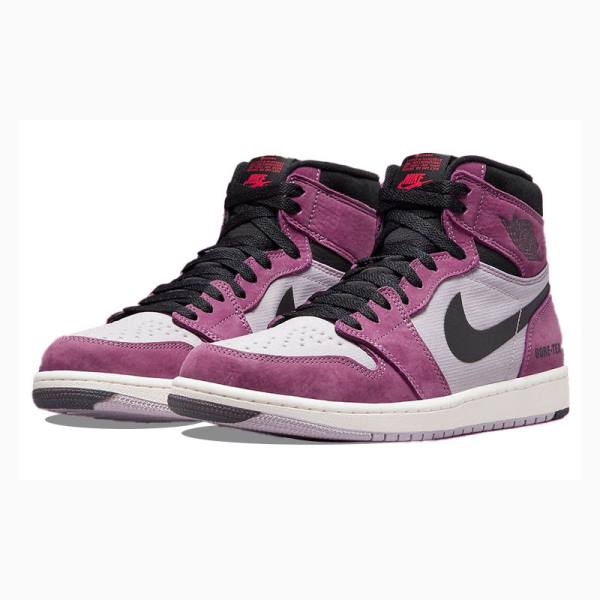 Purple Nike Element Gore-Tex Light Berry Basketball Shoes Men's Air Jordan 1 | JD-538LN