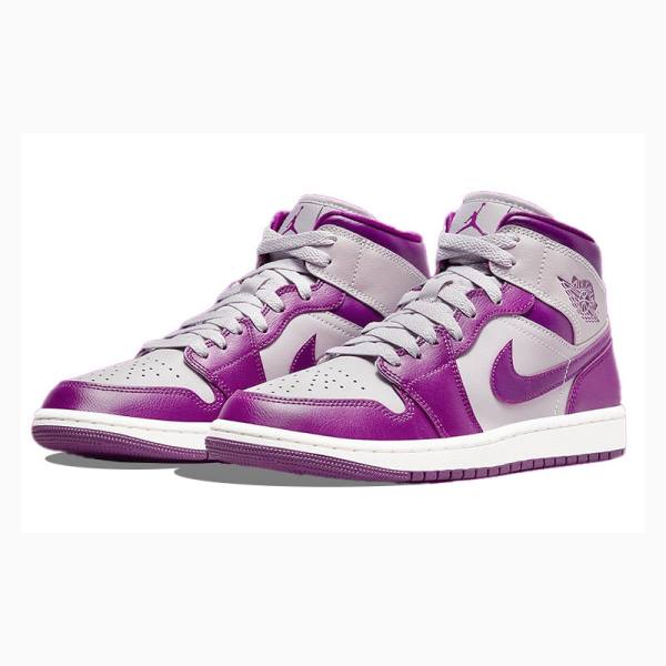 Purple Nike Mid Magenta Basketball Shoes Women's Air Jordan 1 | JD-086UY