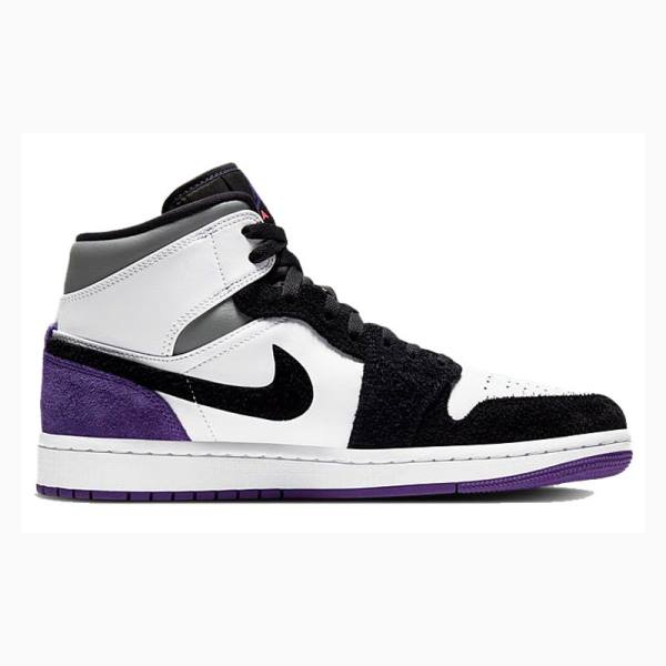 Purple Nike Mid SE Basketball Shoes Men's Air Jordan 1 | JD-412IZ