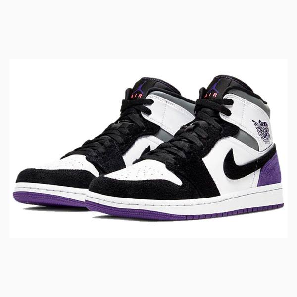 Purple Nike Mid SE Basketball Shoes Men's Air Jordan 1 | JD-412IZ